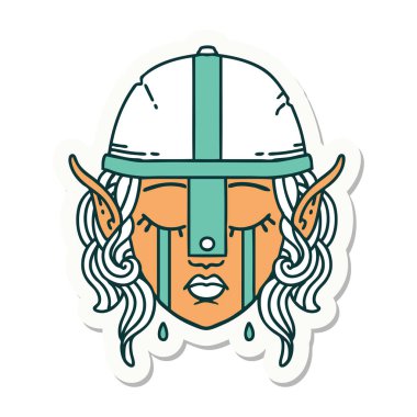 Ağlayan elf dövüşçüsü suratının çıkartması.