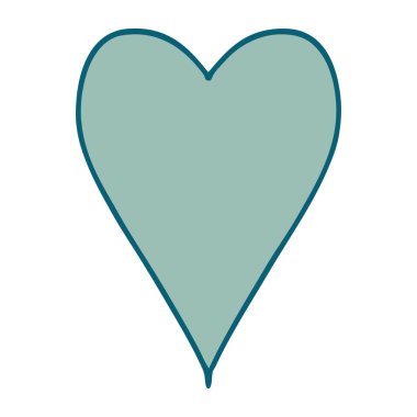 Bir kalbin ikonik dövme görüntüsü