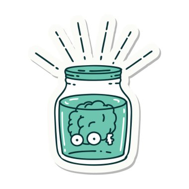 Kavanozda dövme stili beyin çıkartması