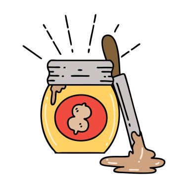 Geleneksel dövmeli fıstık ezmesi.