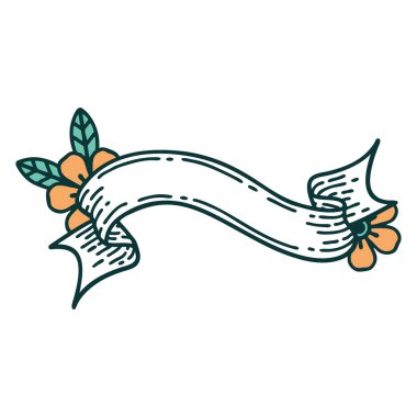 Pankart ve çiçeğin ikonik dövme görüntüsü