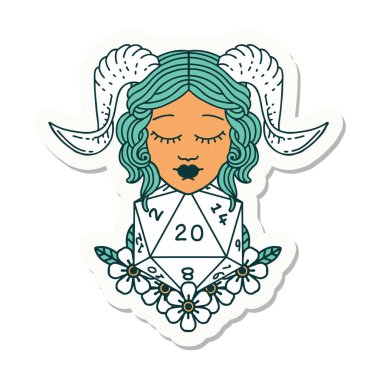 Doğal yirmilik zarla yapıştırılmış etiket.