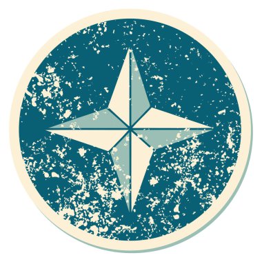 Bir yıldızın sembolik dövmeli görüntüsü