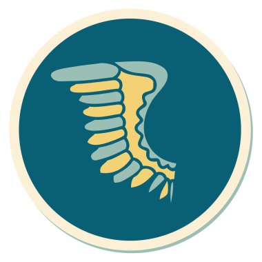 geleneksel kanat şeklinde dövme