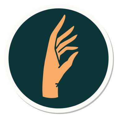 Dövme çıkartması geleneksel bir el stili.