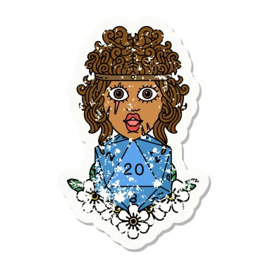 Retro Dövme Tarzı 20 zarlı barbar insan