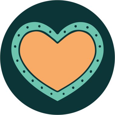 Bir kalbin ikonik dövme görüntüsü