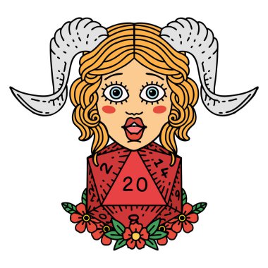 Retro Dövme Biçimi D20 doğal yirmilik zar atışıyla düzenleniyor