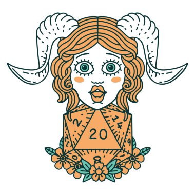 Retro Dövme Biçimi D20 doğal yirmilik zar atışıyla düzenleniyor