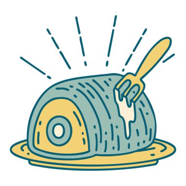 Geleneksel dövmeli biftek resmi.