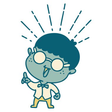 Dahice fikirli, geleneksel dövmeli bir adamın resmi.