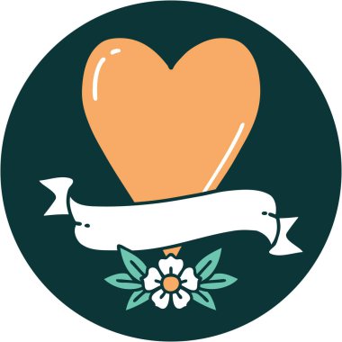 Bir kalp ve bayrağın ikonik dövme görüntüsü