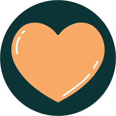 Bir kalbin ikonik dövme görüntüsü