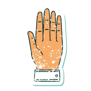 Bir elin sembolik depresif dövme görüntüsü