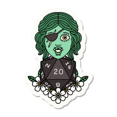 Yarım bir ork hırsızının çıkartması, doğal olarak 20 zar atıyor.