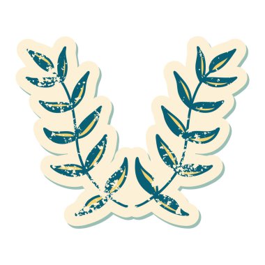 Bir defne ağacının sembolik dövmeli resmi