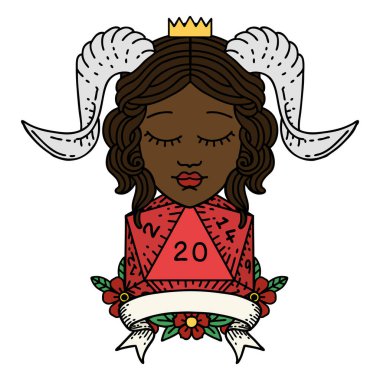 Retro Dövme Biçimi Doğal yirmilik zar atma ile düzenleme