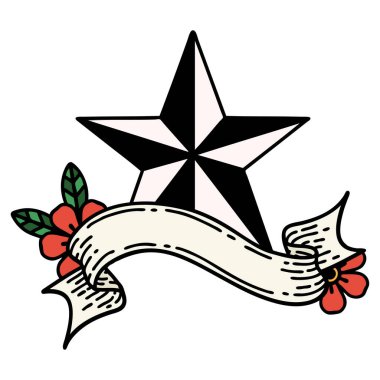 Yıldızlı geleneksel dövme.