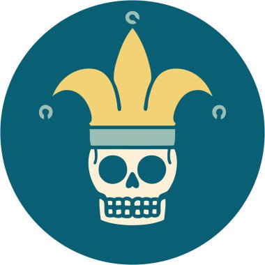 Kafatası soytarısı ikonik dövme görüntüsü