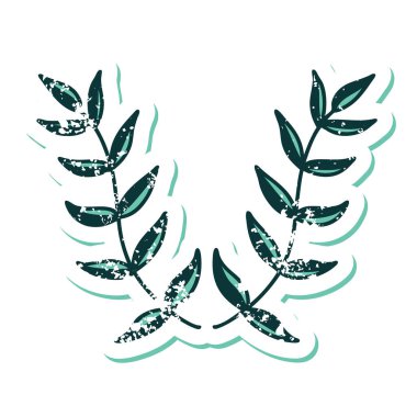 Bir defne ağacının sembolik dövmeli resmi