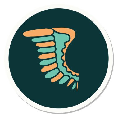 geleneksel kanat şeklinde dövme