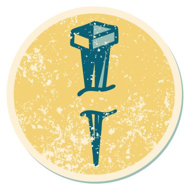 Demir çivinin sembolik dövmeli görüntüsü