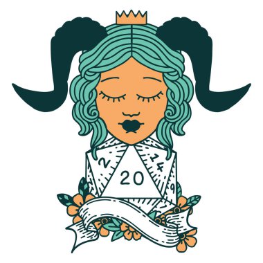 Retro Dövme Biçimi Doğal yirmilik zar atma ile düzenleme