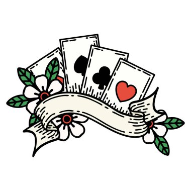 geleneksel kart ve afiş tarzında dövme