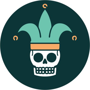 Kafatası soytarısı ikonik dövme görüntüsü