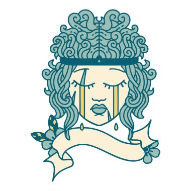 Retro Dövme Tarzı İnsan Barbar Karakteri