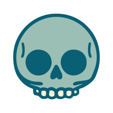 Bir kafatasının ikonik dövme şekli