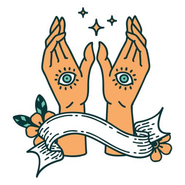 Geleneksel dövmeli mistik eller