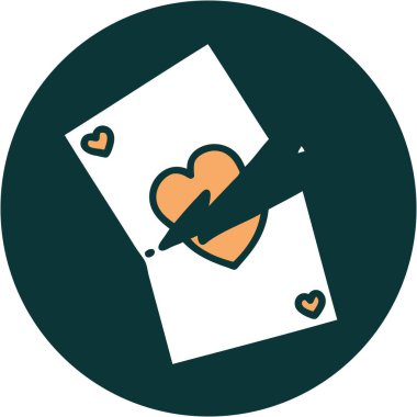 Yırtık bir kartın ikonik dövme şekli