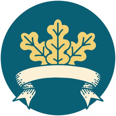 Yaprak sancağıyla dövme biçimi simgesi