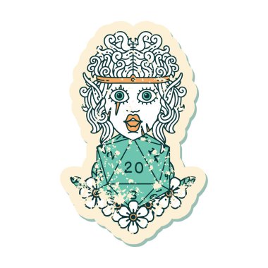 Retro Dövme Tarzı Doğal yirmilik zarlı barbar karakter