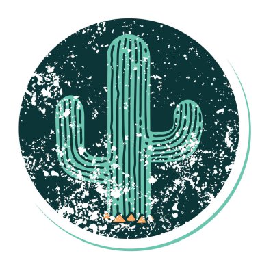 Kaktüsün sembolik dövmeli görüntüsü