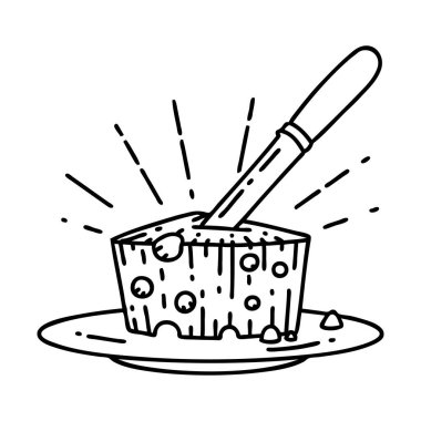 Geleneksel siyah çizgili dövme tabağı çizimi