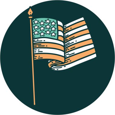 Amerikan bayrağının ikonik dövme görüntüsü