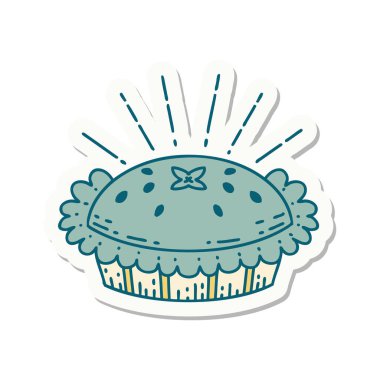 Dövme stili çıkartması. Harika bir pasta.