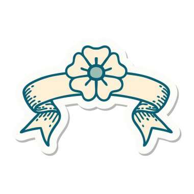 Çiçek sancağıyla dövme stili