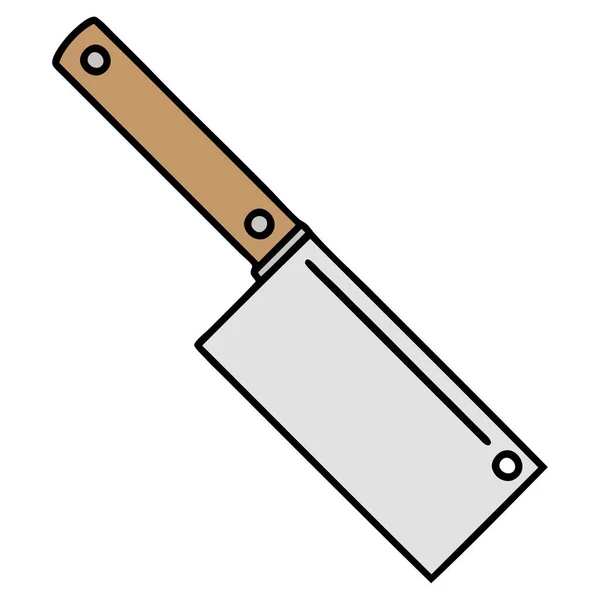 Tatuaje Estilo Tradicional Una Cuchilla Carne — Vector de stock