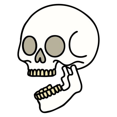 geleneksel kafatası biçiminde dövme