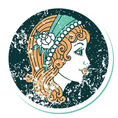 Bir çingene kafasının sembolik dövmesi.