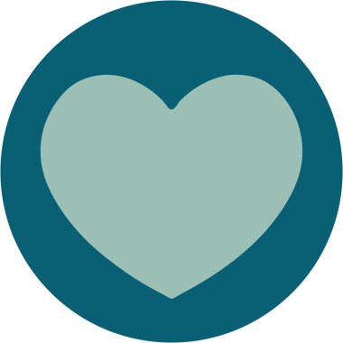 Bir kalbin ikonik dövme görüntüsü