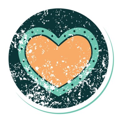 Bir kalbin sembolik depresif dövme görüntüsü