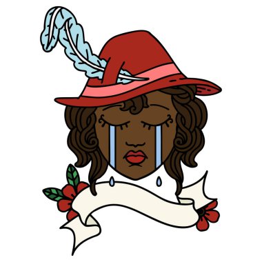 Retro Dövme Tarzı İnsan Ozan karakter yüzü