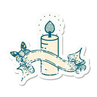 Mumun bayrağıyla eski bir etiket.