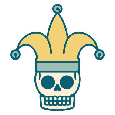 Kafatası soytarısı ikonik dövme görüntüsü