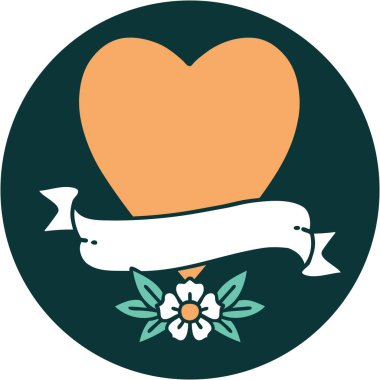 Bir kalp ve bayrağın ikonik dövme görüntüsü