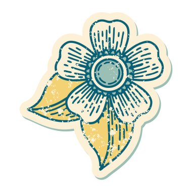 Bir çiçeğin sembolik dövmeli resmi